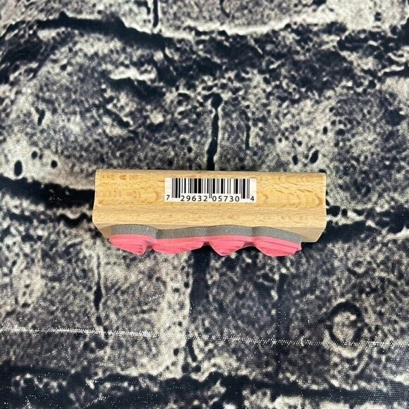 Katie & Co. Studio G CANDYCORN Rubber Ink Stamp Wood Hampton Art  Handle - Picture 2 of 6